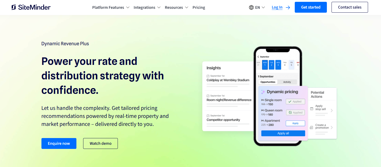 SiteMinder Dynamic Revenue Plus